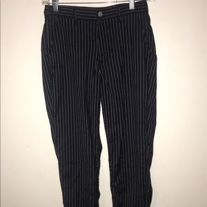 Dark navy blue & white stripped work pants
